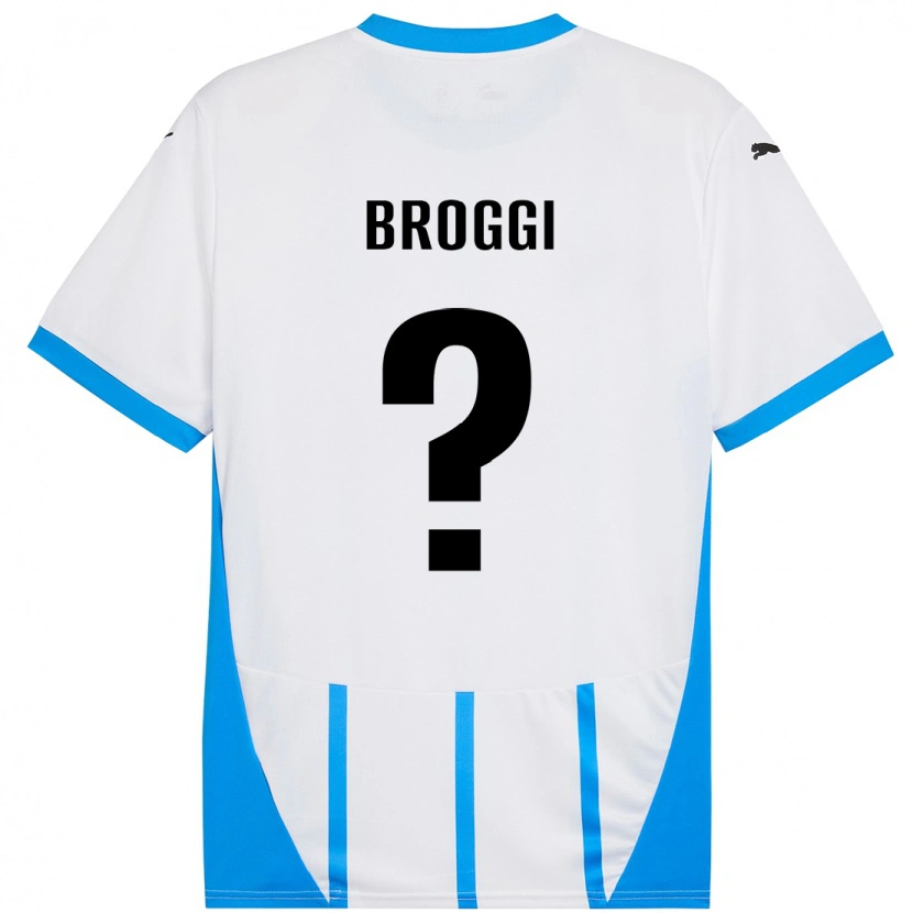 Danxen Mujer Camiseta Nicola Broggi #0 Blanco Azul 2ª Equipación 2024/25 La Camisa