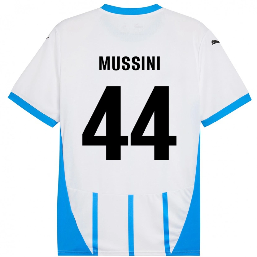 Danxen Mujer Camiseta Andrea Mussini #44 Blanco Azul 2ª Equipación 2024/25 La Camisa