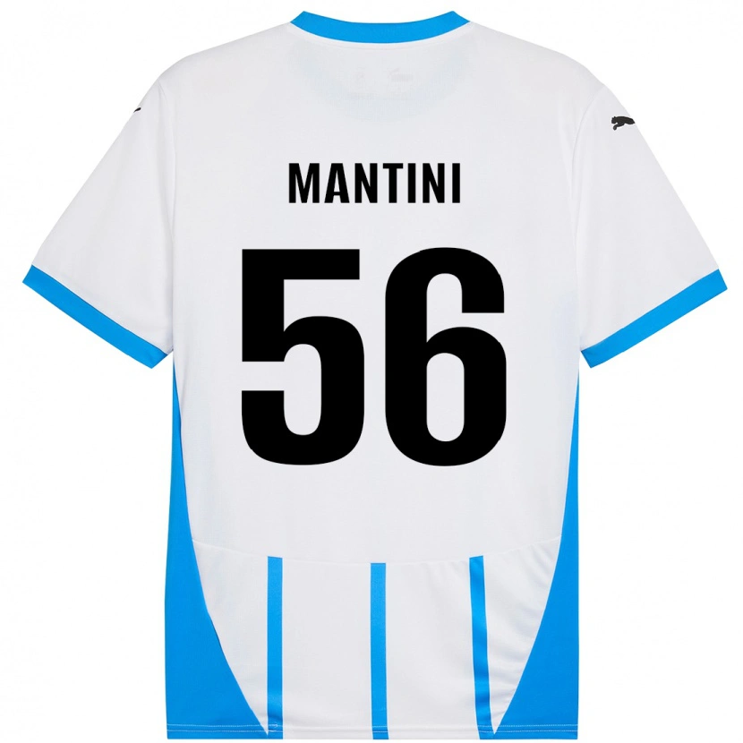 Danxen Mujer Camiseta Raffaele Mantini #56 Blanco Azul 2ª Equipación 2024/25 La Camisa