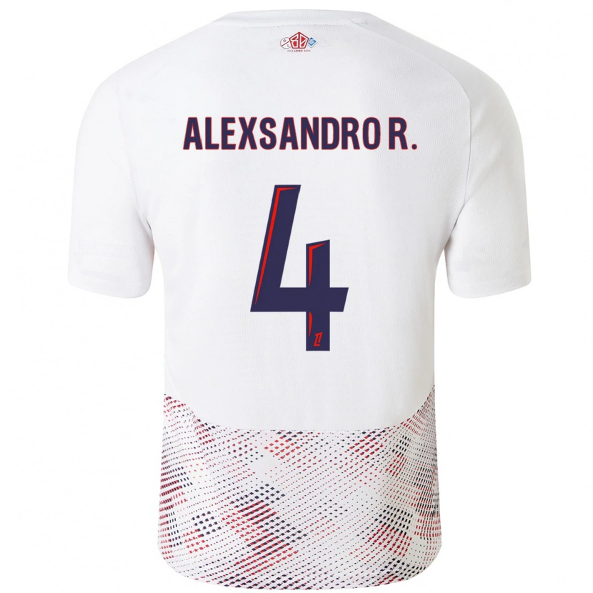 Danxen Mujer Camiseta Alexsandro #4 Blanco Azul Real 2ª Equipación 2024/25 La Camisa