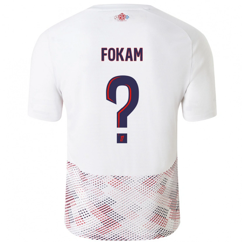 Danxen Mujer Camiseta Ulrich Fokam #0 Blanco Azul Real 2ª Equipación 2024/25 La Camisa