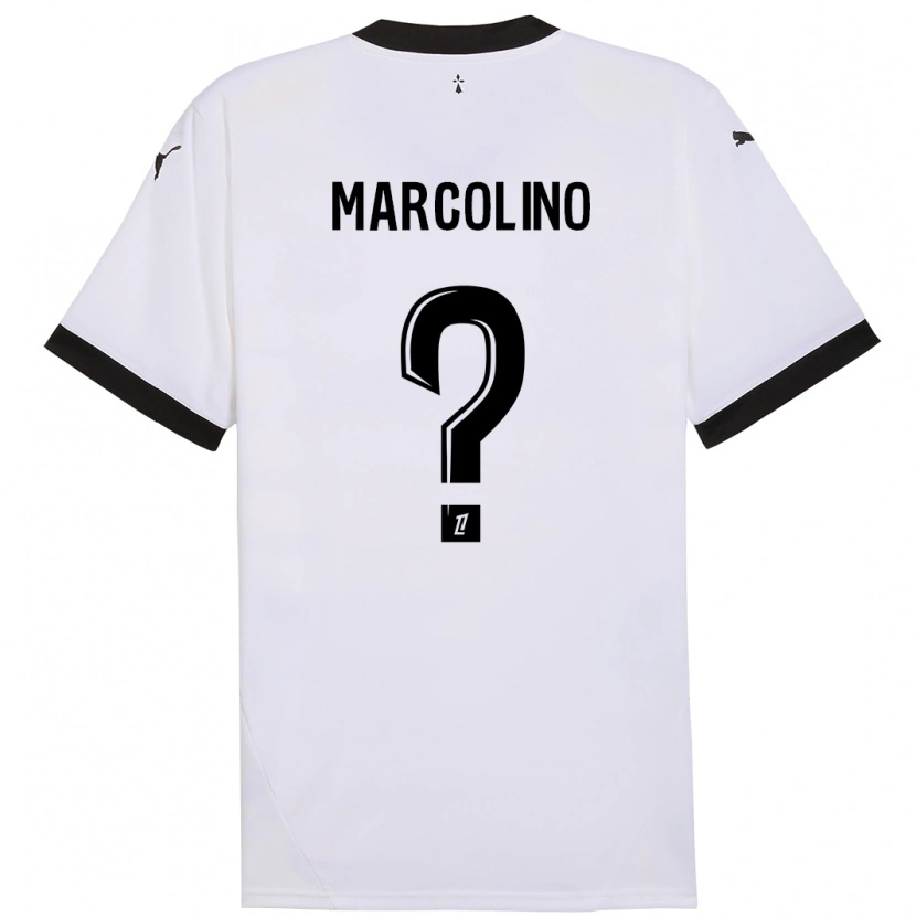 Danxen Mujer Camiseta Henrick Do Marcolino #0 Blanco Negro 2ª Equipación 2024/25 La Camisa