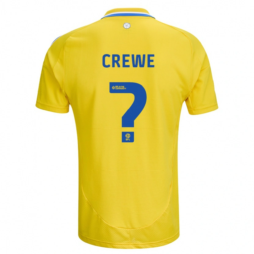 Danxen Mujer Camiseta Charlie Crew #0 Amarillo Azul 2ª Equipación 2024/25 La Camisa
