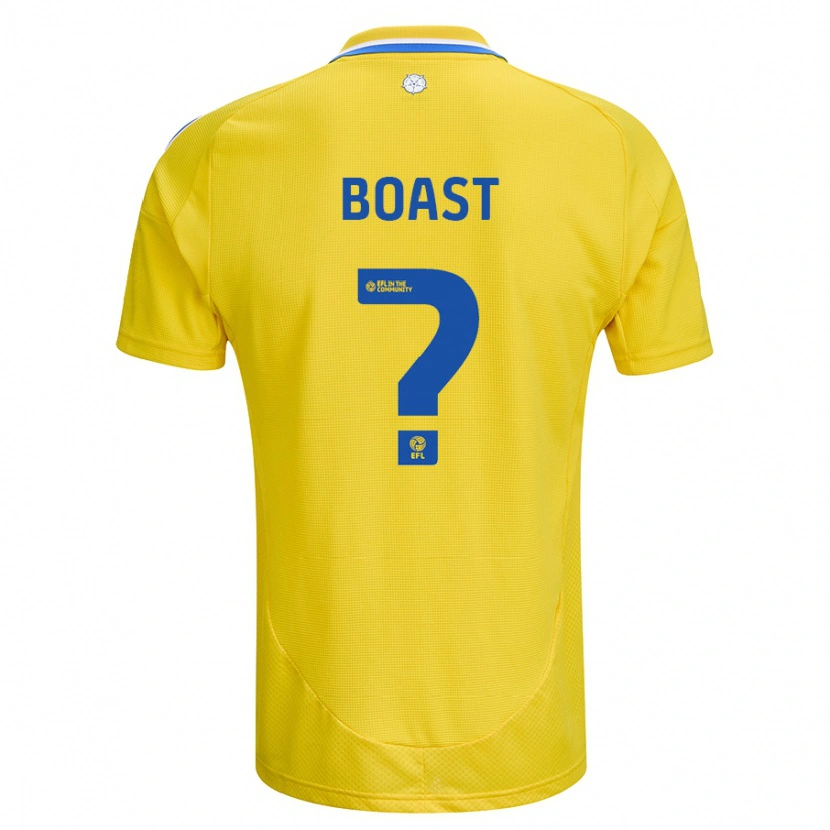 Danxen Mujer Camiseta Oliver Boast #0 Amarillo Azul 2ª Equipación 2024/25 La Camisa