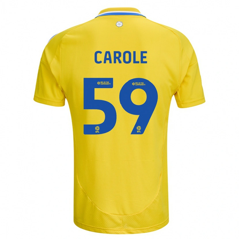 Danxen Mujer Camiseta Keenan Carole #59 Amarillo Azul 2ª Equipación 2024/25 La Camisa