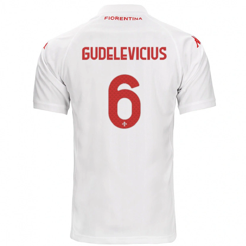 Danxen Mujer Camiseta Ernestas Gudelevicius #6 Blanco 2ª Equipación 2024/25 La Camisa
