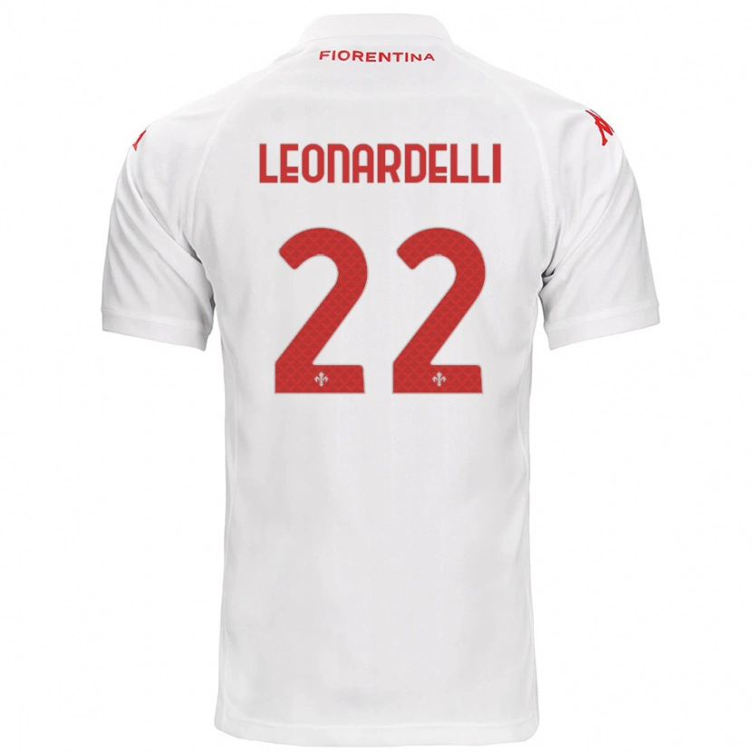 Danxen Mujer Camiseta Pietro Leonardelli #22 Blanco 2ª Equipación 2024/25 La Camisa