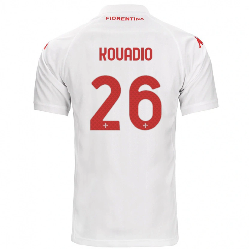 Danxen Mujer Camiseta Eddy Kouadio #26 Blanco 2ª Equipación 2024/25 La Camisa