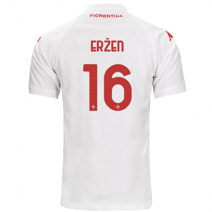 Danxen Mujer Camiseta Kaja Eržen #16 Blanco 2ª Equipación 2024/25 La Camisa