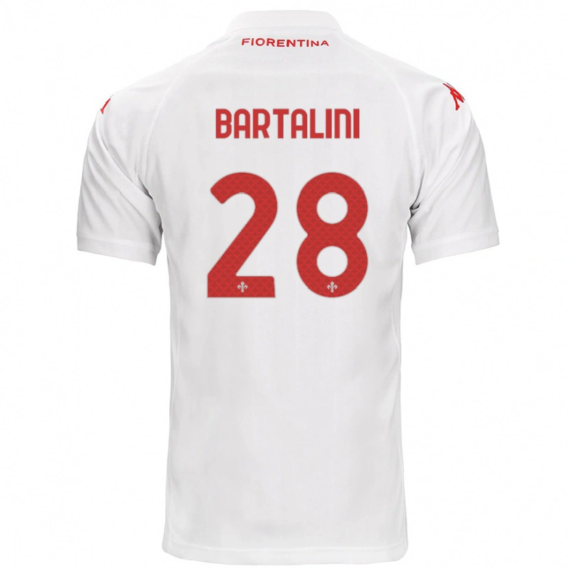 Danxen Mujer Camiseta Viola Bartalini #28 Blanco 2ª Equipación 2024/25 La Camisa