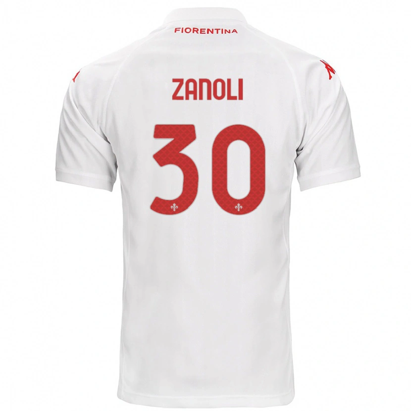 Danxen Mujer Camiseta Martina Zanoli #30 Blanco 2ª Equipación 2024/25 La Camisa