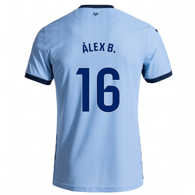 Danxen Mujer Camiseta Álex Baena #16 Azul Cielo 2ª Equipación 2024/25 La Camisa