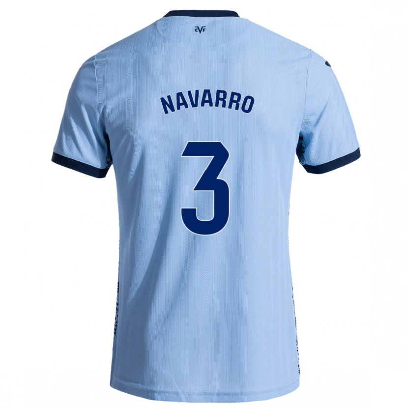 Danxen Mujer Camiseta Pablo Navarro #3 Azul Cielo 2ª Equipación 2024/25 La Camisa