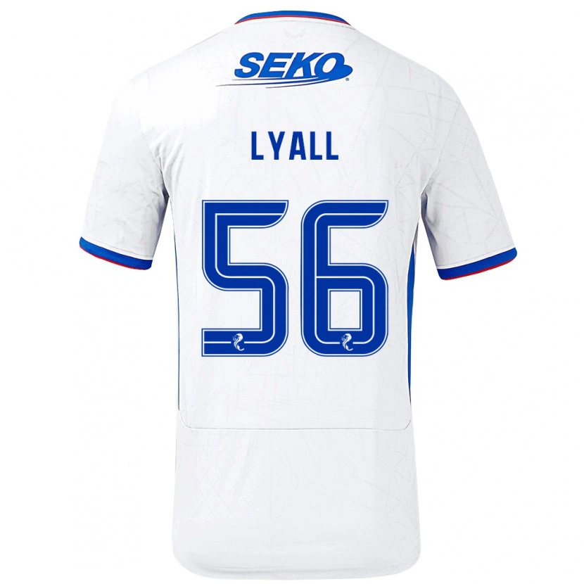 Danxen Mujer Camiseta Arron Lyall #56 Blanco Azul 2ª Equipación 2024/25 La Camisa