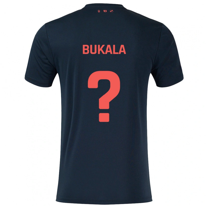 Danxen Mujer Camiseta Nordin Bukala #0 Negro Rojo 2ª Equipación 2024/25 La Camisa