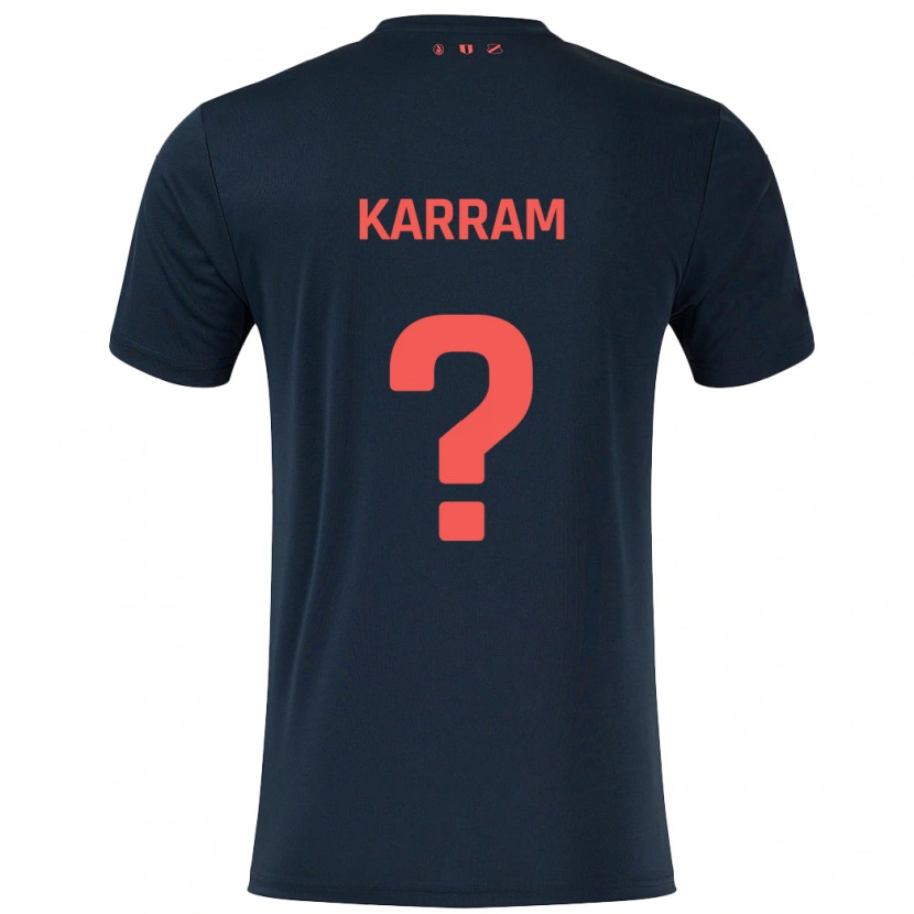 Danxen Mujer Camiseta Faris Karram #0 Negro Rojo 2ª Equipación 2024/25 La Camisa