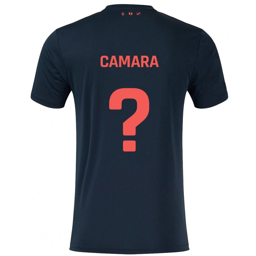 Danxen Mujer Camiseta Lamine Camara #0 Negro Rojo 2ª Equipación 2024/25 La Camisa