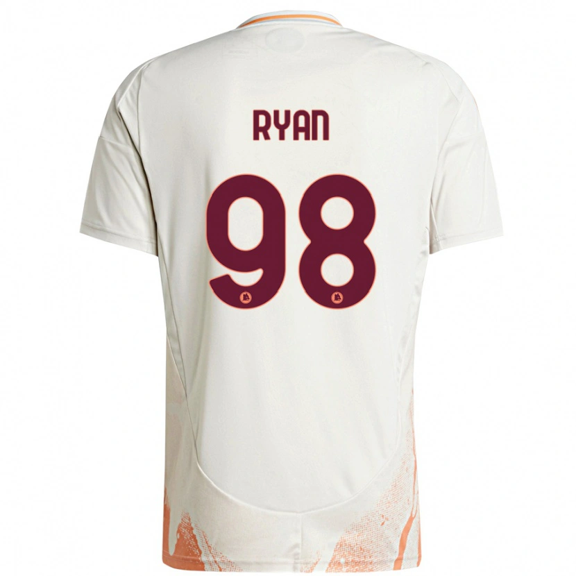 Danxen Mujer Camiseta Mathew Ryan #98 Crema Blanco Naranja 2ª Equipación 2024/25 La Camisa