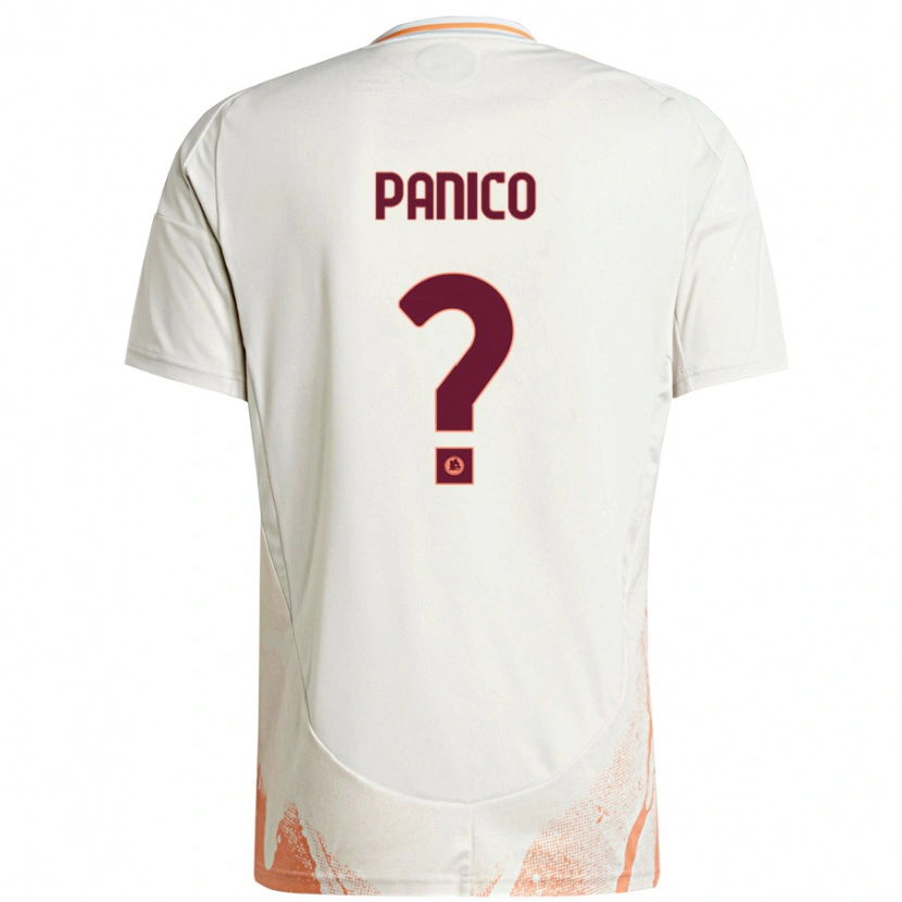 Danxen Mujer Camiseta Francesco Panico #0 Crema Blanco Naranja 2ª Equipación 2024/25 La Camisa