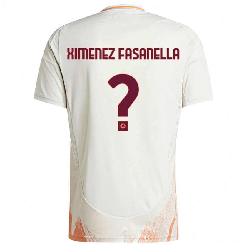 Danxen Mujer Camiseta Rafael Ximenez Fasanella #0 Crema Blanco Naranja 2ª Equipación 2024/25 La Camisa
