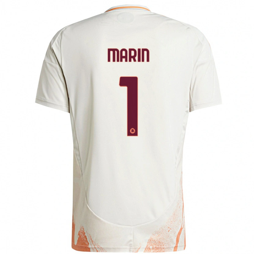Danxen Mujer Camiseta Renato Marin #1 Crema Blanco Naranja 2ª Equipación 2024/25 La Camisa