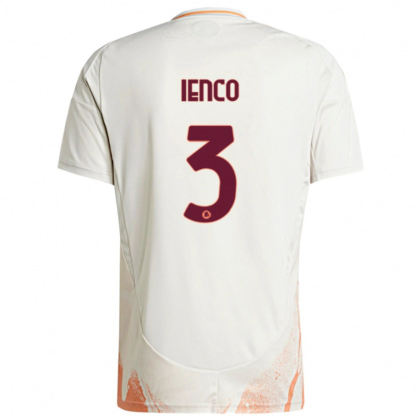 Danxen Mujer Camiseta Simone Ienco #3 Crema Blanco Naranja 2ª Equipación 2024/25 La Camisa