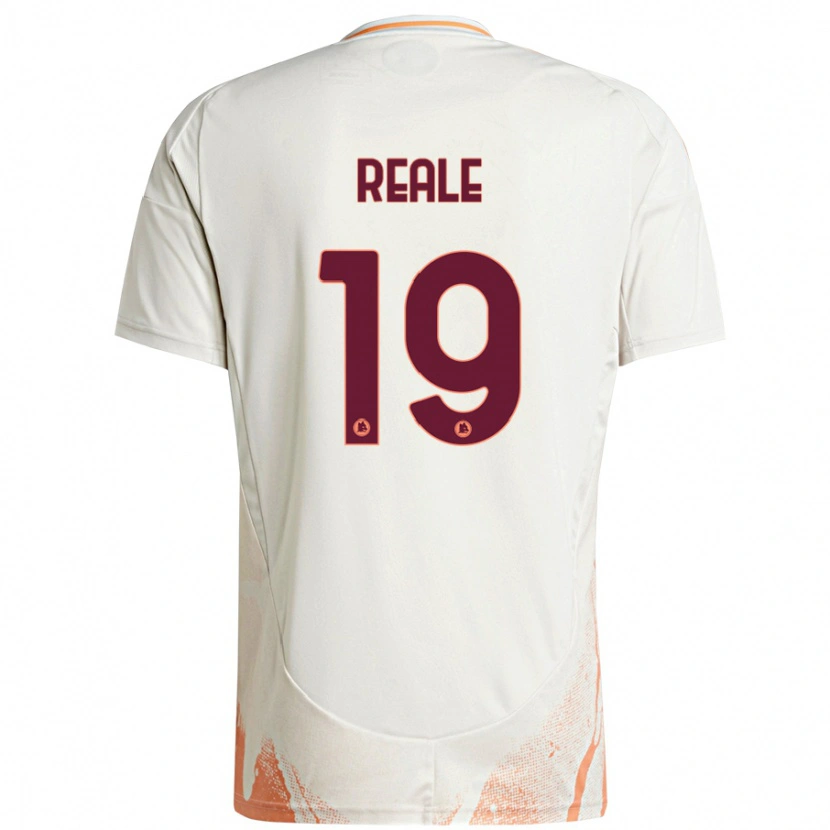 Danxen Mujer Camiseta Filippo Reale #19 Crema Blanco Naranja 2ª Equipación 2024/25 La Camisa