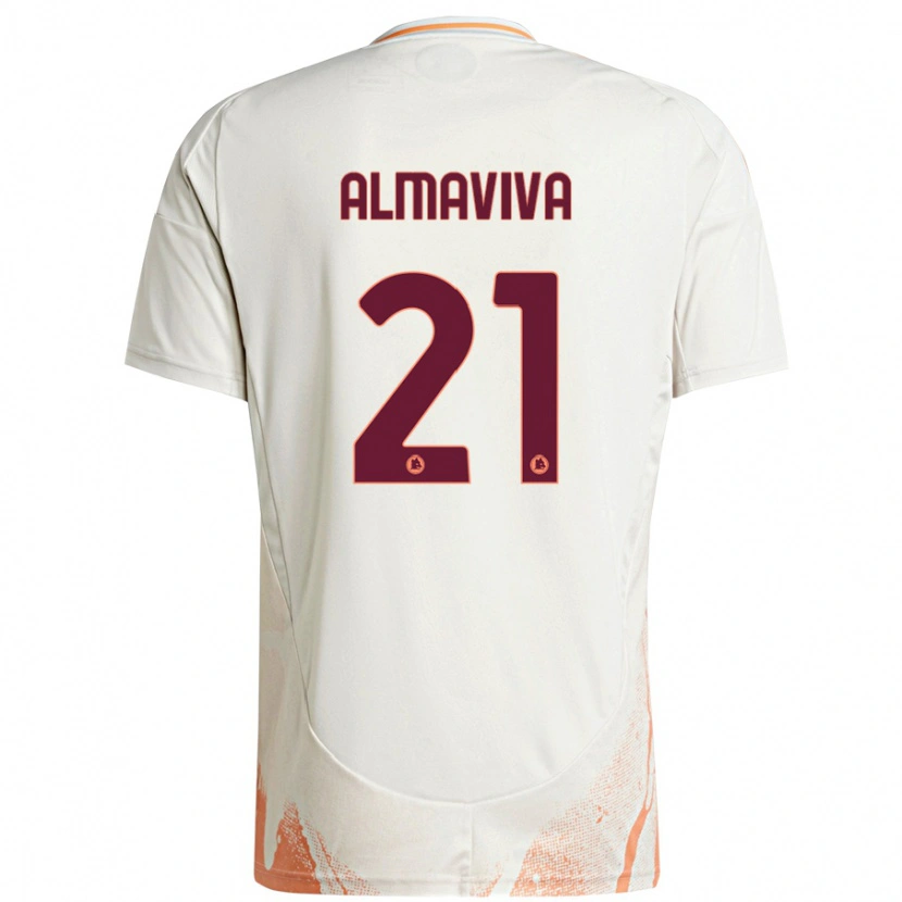 Danxen Mujer Camiseta Mattia Almaviva #21 Crema Blanco Naranja 2ª Equipación 2024/25 La Camisa