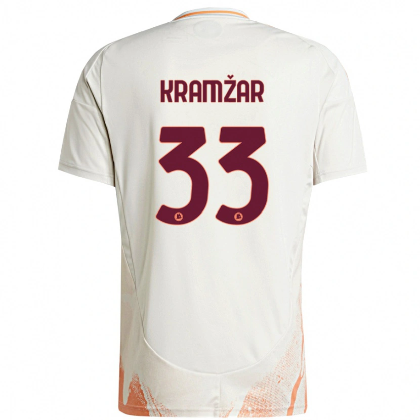 Danxen Mujer Camiseta Zara Kramžar #33 Crema Blanco Naranja 2ª Equipación 2024/25 La Camisa