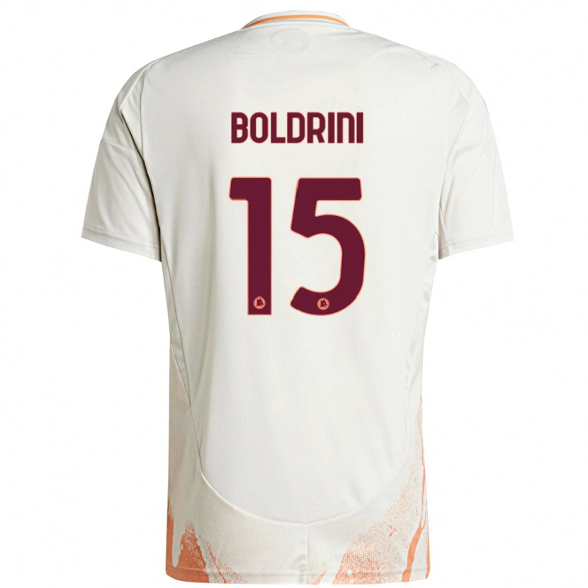 Danxen Mujer Camiseta Mattia Boldrini #15 Crema Blanco Naranja 2ª Equipación 2024/25 La Camisa