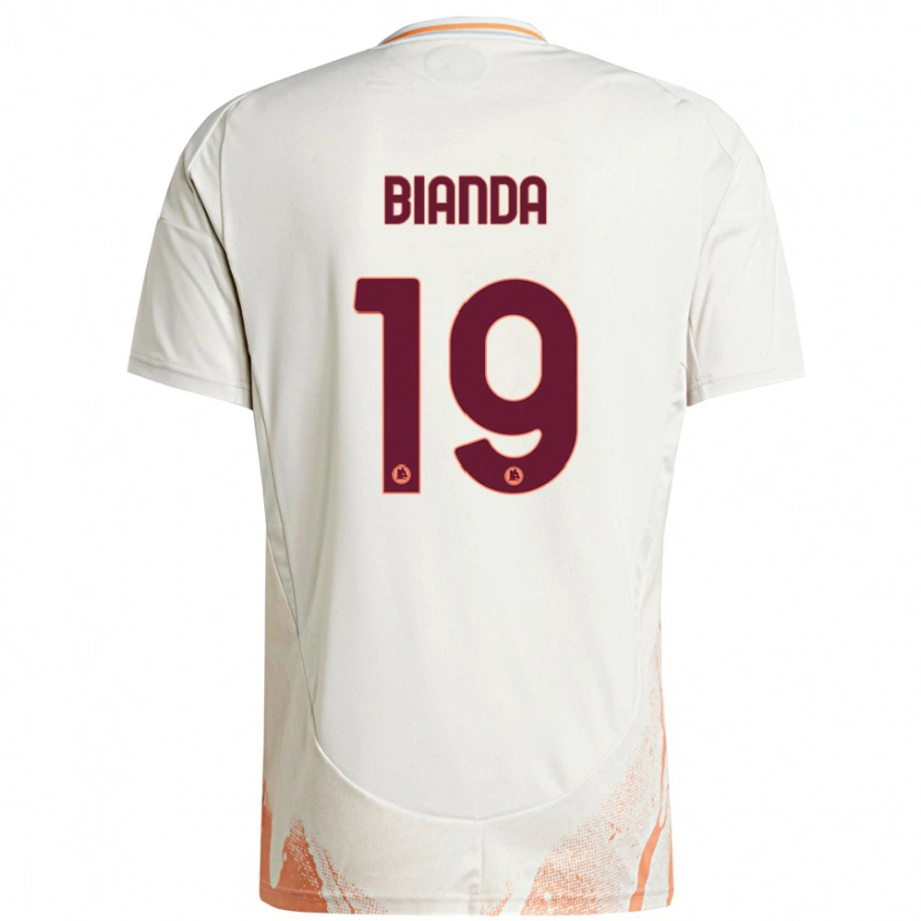 Danxen Mujer Camiseta William Bianda #19 Crema Blanco Naranja 2ª Equipación 2024/25 La Camisa