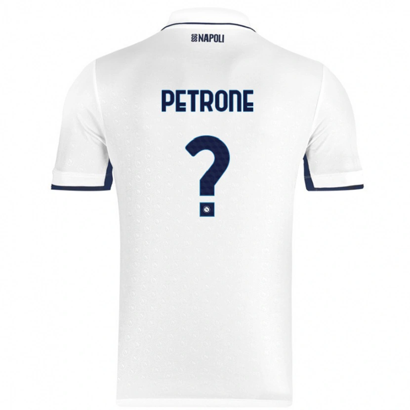 Danxen Mujer Camiseta Andrea Petrone #0 Blanco Azul Real 2ª Equipación 2024/25 La Camisa