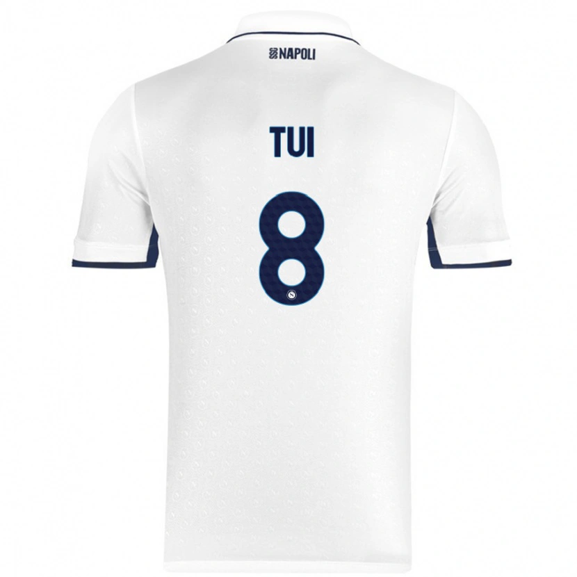Danxen Mujer Camiseta Sara Tui #8 Blanco Azul Real 2ª Equipación 2024/25 La Camisa