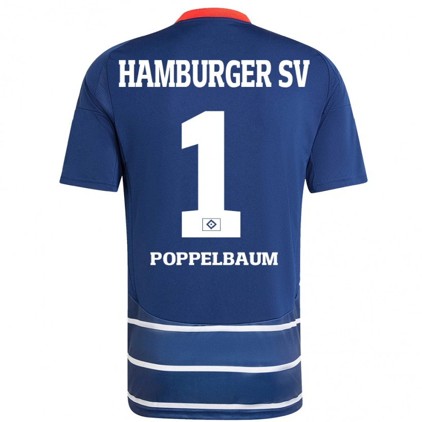 Danxen Mujer Camiseta Colin Poppelbaum #1 Azul Oscuro 2ª Equipación 2024/25 La Camisa