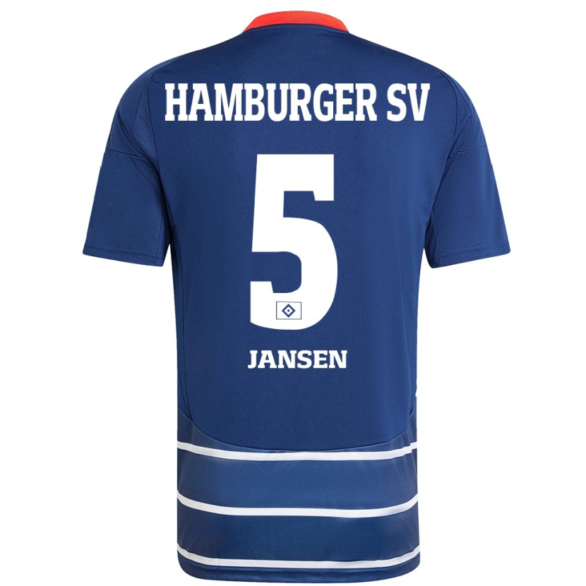 Danxen Mujer Camiseta Marcell Jansen #5 Azul Oscuro 2ª Equipación 2024/25 La Camisa