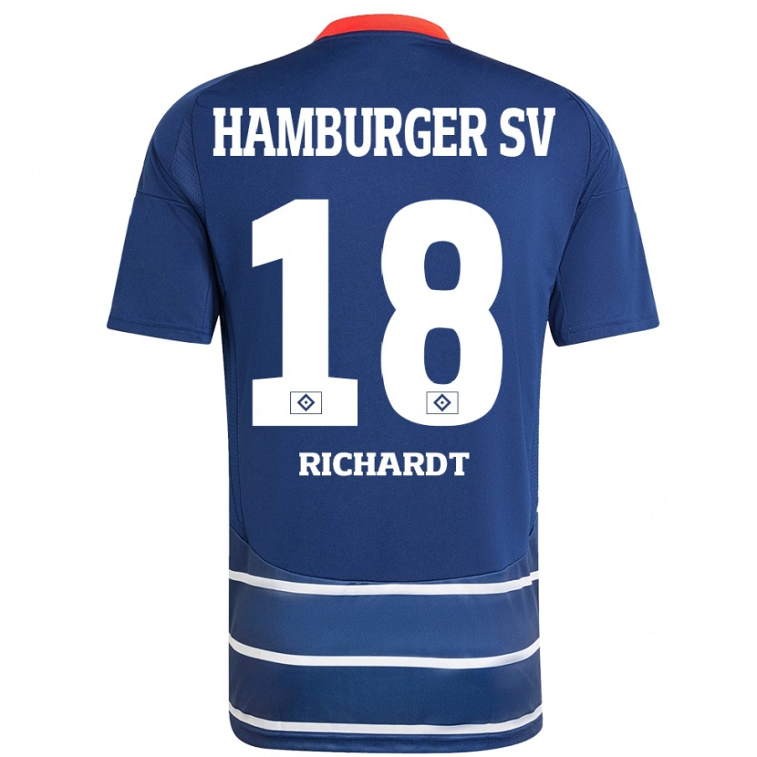 Danxen Mujer Camiseta Dayo Richardt #18 Azul Oscuro 2ª Equipación 2024/25 La Camisa