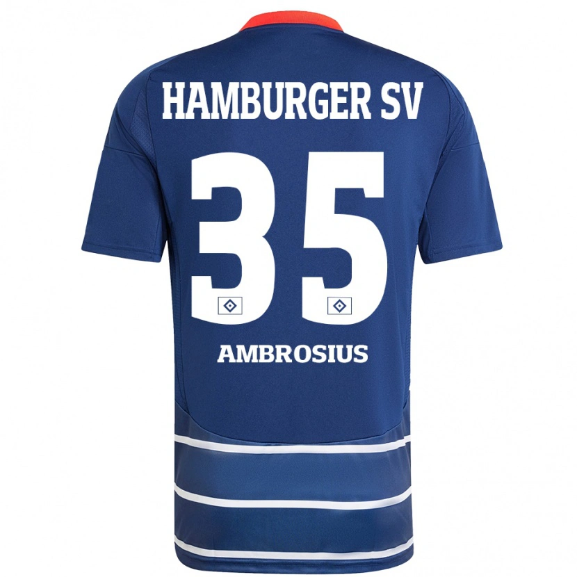 Danxen Mujer Camiseta Stephan Ambrosius #35 Azul Oscuro 2ª Equipación 2024/25 La Camisa