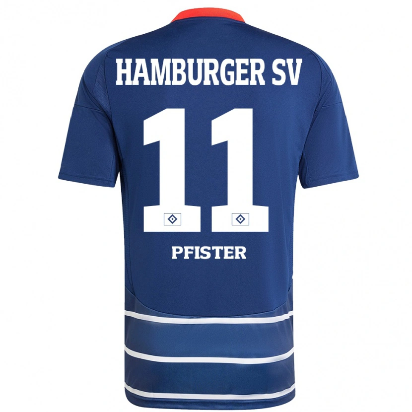 Danxen Mujer Camiseta Edward Pfister #11 Azul Oscuro 2ª Equipación 2024/25 La Camisa
