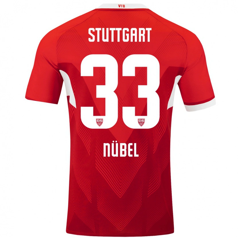 Danxen Mujer Camiseta Alexander Nübel #33 Rojo Blanco 2ª Equipación 2024/25 La Camisa