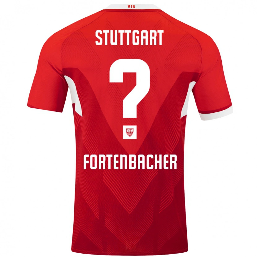 Danxen Mujer Camiseta Jannik Fortenbacher #0 Rojo Blanco 2ª Equipación 2024/25 La Camisa