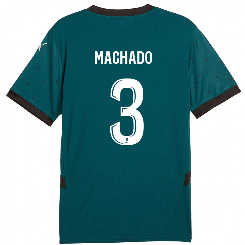 Danxen Mujer Camiseta Deiver Machado #3 Verde Oscuro 2ª Equipación 2024/25 La Camisa