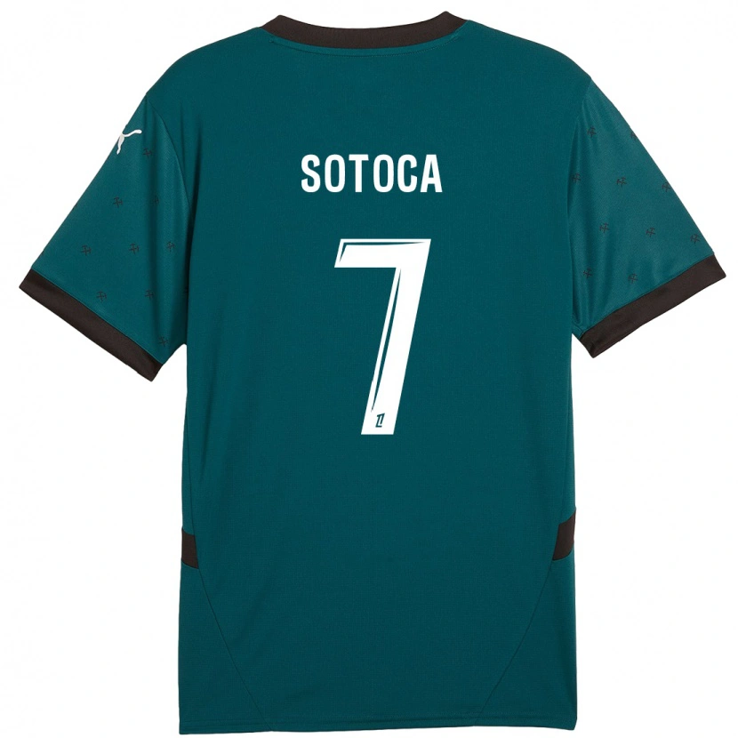 Danxen Mujer Camiseta Florian Sotoca #7 Verde Oscuro 2ª Equipación 2024/25 La Camisa