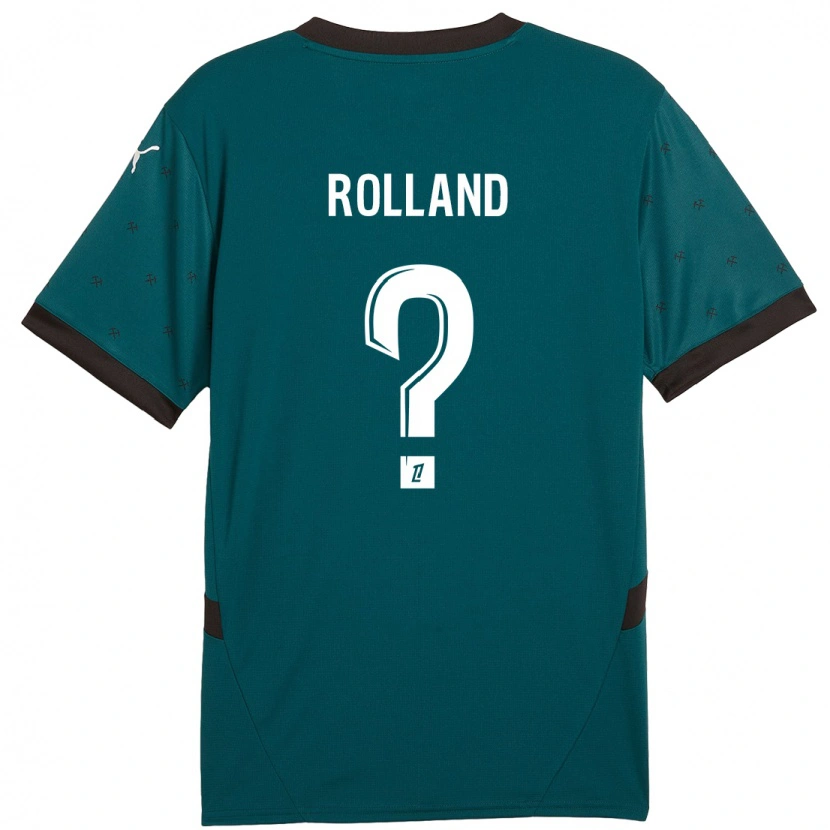 Danxen Mujer Camiseta Paul Rolland #0 Verde Oscuro 2ª Equipación 2024/25 La Camisa