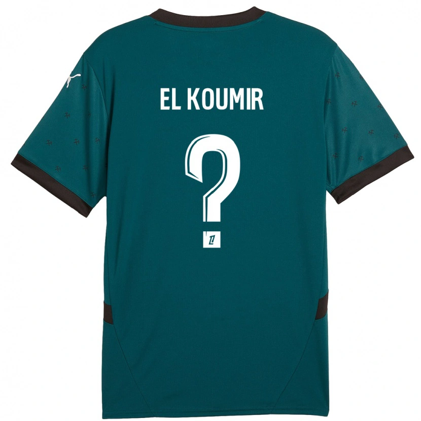 Danxen Mujer Camiseta Kaïna El Koumir #0 Verde Oscuro 2ª Equipación 2024/25 La Camisa