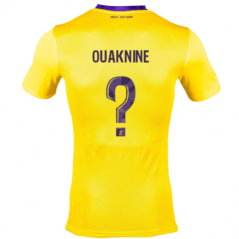 Danxen Mujer Camiseta Jules Ouaknine #0 Amarillo Morado 2ª Equipación 2024/25 La Camisa