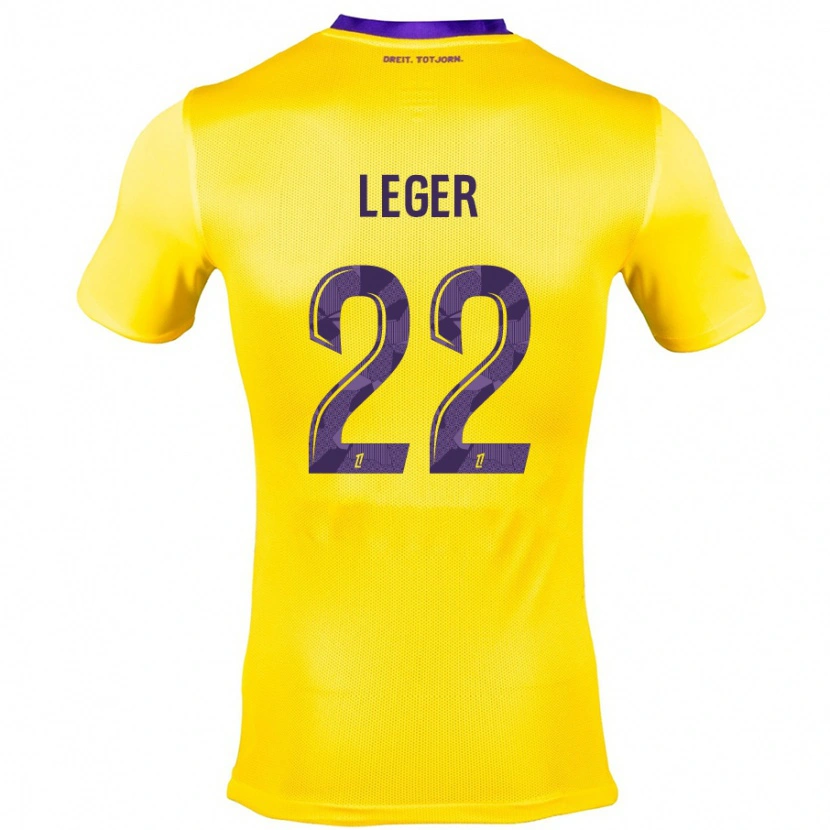 Danxen Mujer Camiseta Christelle Léger #22 Amarillo Morado 2ª Equipación 2024/25 La Camisa