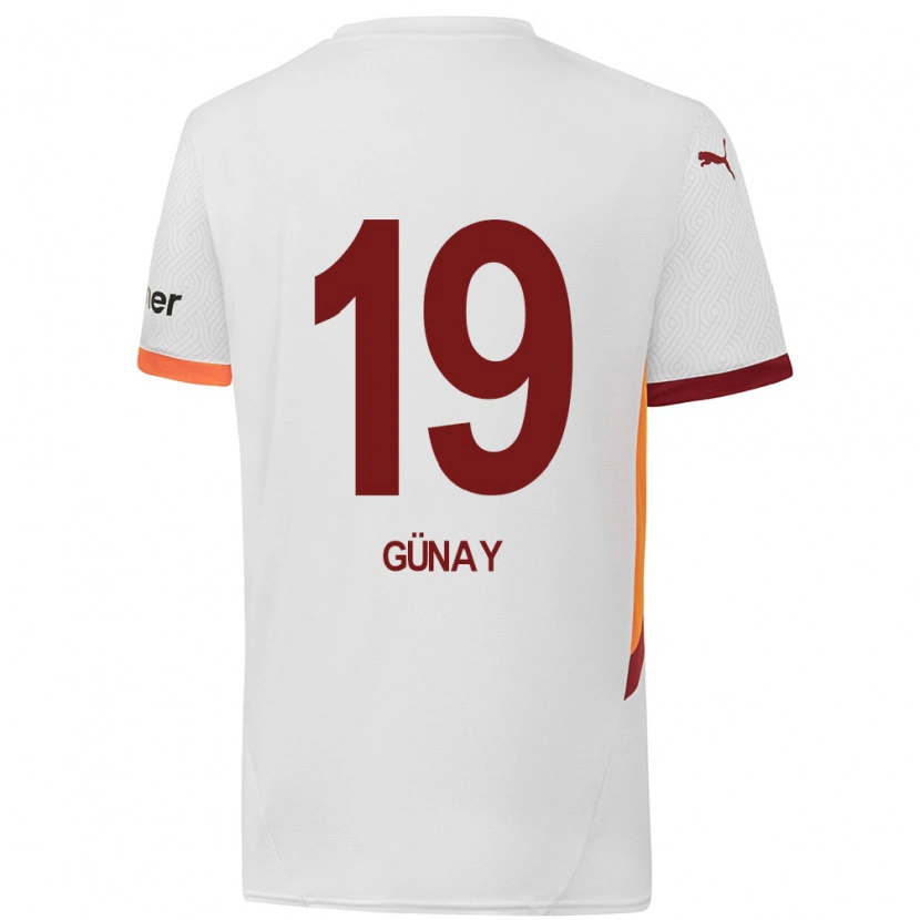 Danxen Mujer Camiseta Günay Güvenç #19 Blanco Amarillo Rojo 2ª Equipación 2024/25 La Camisa