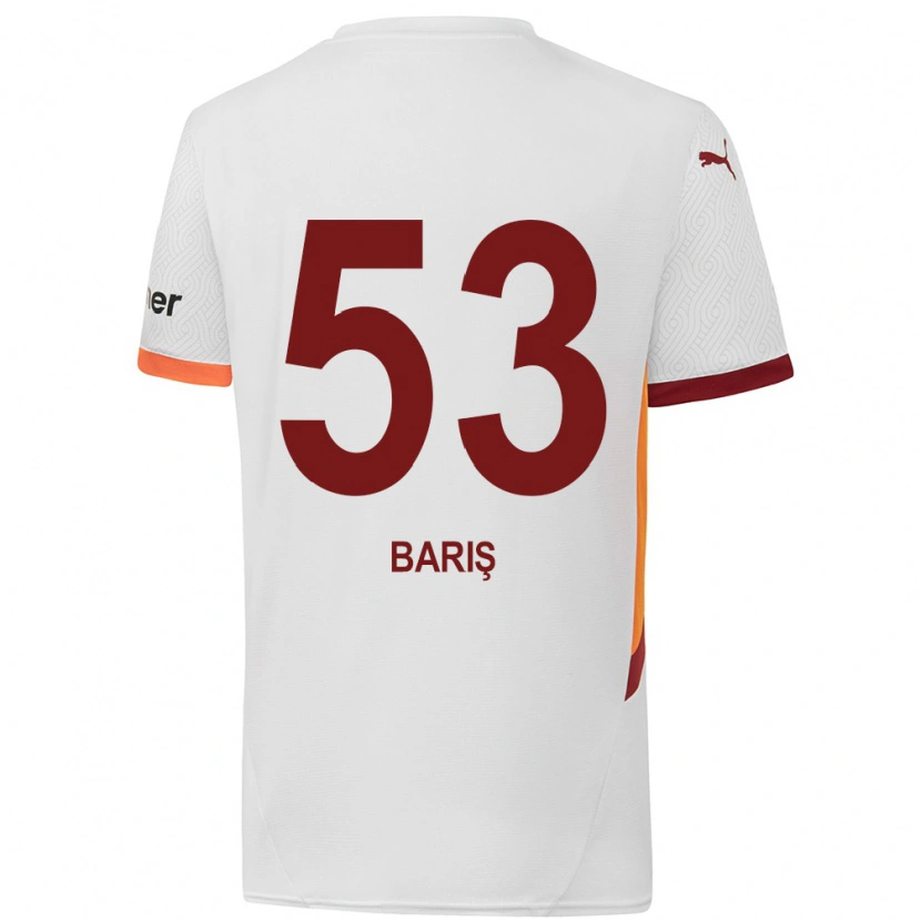 Danxen Mujer Camiseta Barış Alper Yılmaz #53 Blanco Amarillo Rojo 2ª Equipación 2024/25 La Camisa