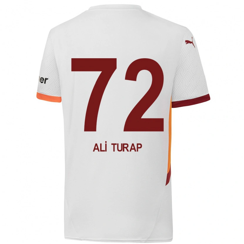 Danxen Mujer Camiseta Ali Turap Bülbül #72 Blanco Amarillo Rojo 2ª Equipación 2024/25 La Camisa