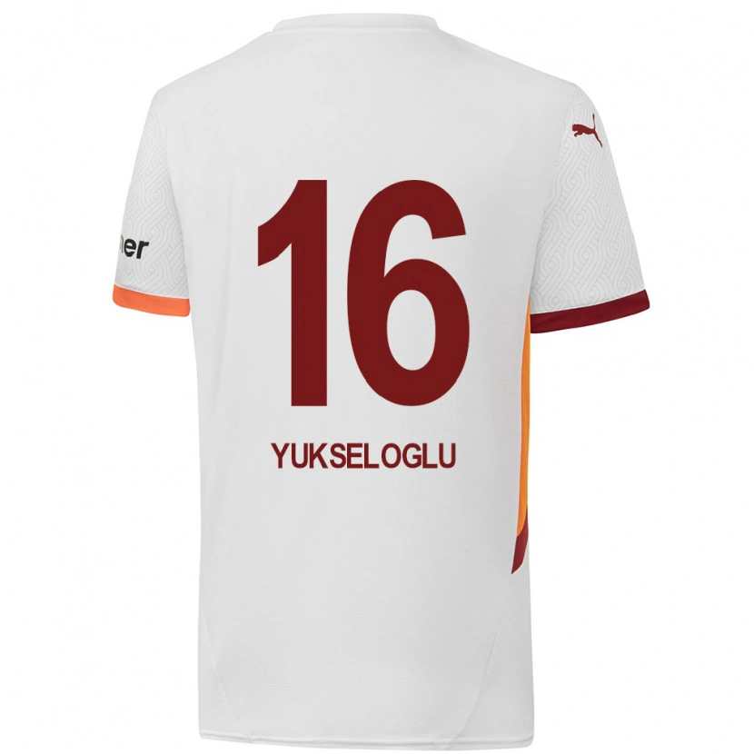 Danxen Mujer Camiseta Ayaz Yükseloğlu #16 Blanco Amarillo Rojo 2ª Equipación 2024/25 La Camisa